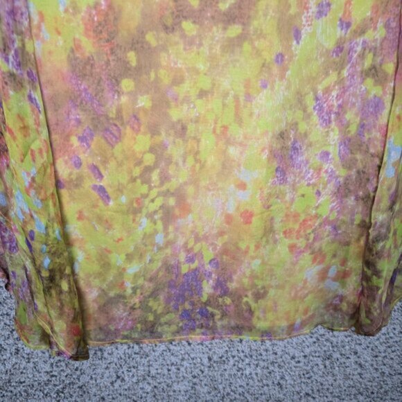 Sundance Top Womens‎ Medium Brown Keyhole Neck Blouse Silk Casual Ladies - Picture 5 of 7